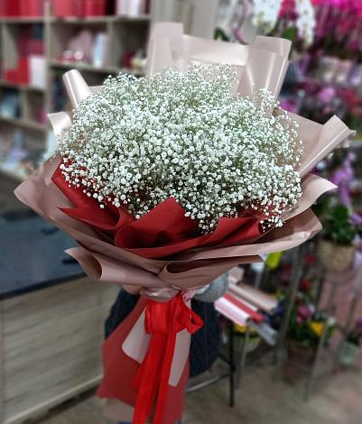 Букет цветов из: Гипсофила в Барсуки Тульская область